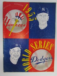 1955 NEW YORK YANKEES Vs Brooklyn DODGERS World Series Program