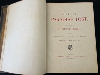 C. 1900 Milton's Paradise Lost By Illustrations By Gustave Gore