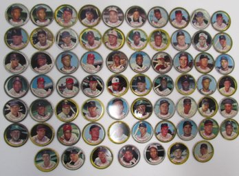 (67) 1964 TOPPS Baseball Coins With Stars Mantle, Rose, Drysdale, Mays, Banks & More