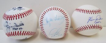 (3) Signed Baseballs - Fergie Jenkins, Tug McGraw, Ozzie Smith, Lou Brock
