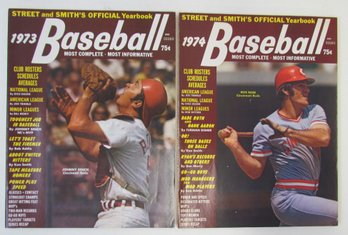 (2) STREET And SMITHS 1973 & 1974 Baseball Yearbooks - MINT