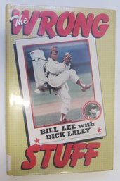 1984 THE WRONG STUFF Baseball Hardcover Book Signed By BILL LEE