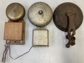 (3) 19th/20th Century Fire Alarm Bells