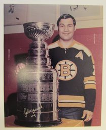 JOHN BUCYK Boston Bruins Autographed Hockey Photograph