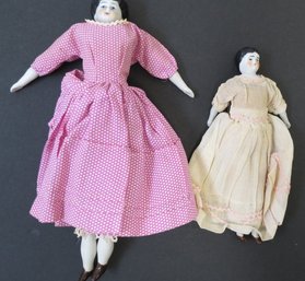 (2) Vintage China Head Dolls