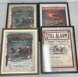 (4) Early Fire Related Song Books In Protective Cases