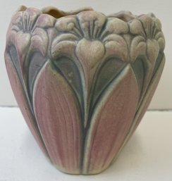 Antique McCoy Pottery Ivotint Amaryllis Vase