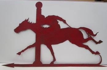 Vintage Tin Horse Wall Hanging - 28 X 48 Inches