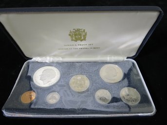 1973 Jamaica Proof Set With Silver Coinf