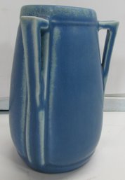 Small Vintage ROOKWOOD Blue Triple Handled Vase