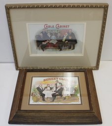 (2) 1910s Framed Cigar Labels