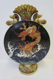 Vintage SATSUMA Japanese Vase With DRAGON