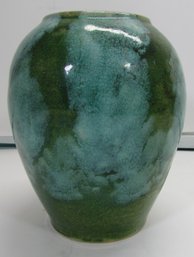 Vintage Green & Blue Vase-Possibly Weller Pottery