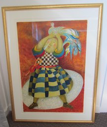 GRACIELA RODO BOULANGER Framed SIGNED Lithograph Child With Bird