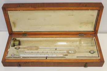 Vintage HYDROMETER In Original Wooden Box