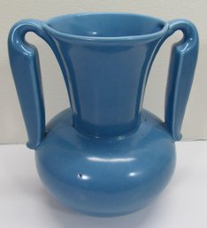 Vintage STANGL Double Handled Blue Vase