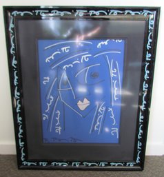 ROMERO BRITTO Signed Mixed Media On Paper Framed