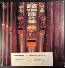 Saint-Saens Organ Symphony Leonard Bernstein New York Philharmonic / M 34573 / LP Record - Promo