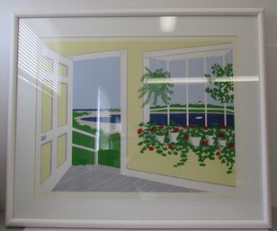 Framed ERIC HOLCH Signed & Numbered Lithograph Bay Window #290/300