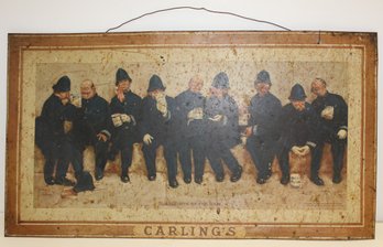 Vintage LAWSON WOOD CARLINGS Ale Metal Advertising Sign