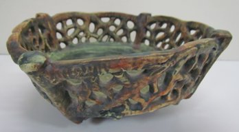 Vintage WELLER Entwined Branch Lattice Bowl