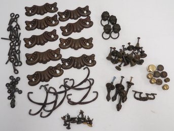 Collection Of Antique Pulls With Hardware