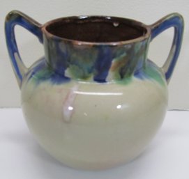 Vintage Highly Glazed Double Handled Vase