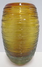 Signed 1984 JAMES R. WILLBERT Studio Art Glass Vase - 7.25' Tall