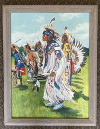 MARJORIE KEARY Cape Cod Artist Wampanoag Indian Oil On Canvas Framed Painting