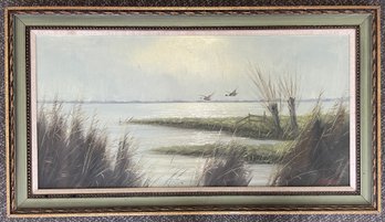 J. GLOTZER Cape Cod Artist Oil On Canvas Framed Painting