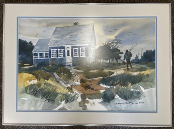 Cape Cod Artist SIGNED Framed Watercolor Painting