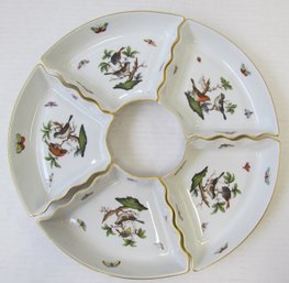 (5) HEREND Plates/Bowls *Birds & Butterflies*