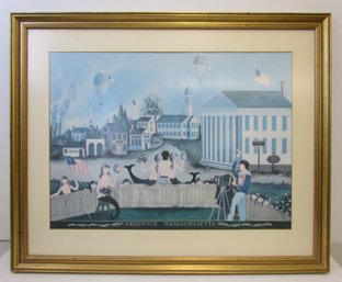 Framed RALPH CAHOON Signed Print SANDWICH MASSACHUSETTS