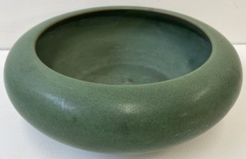 Vintage Green Glazed Pottery Bowl Possible Haeger Pottery