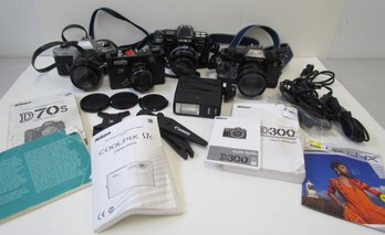 Collection Of Assorted Vintage Cameras & Accessories