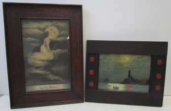 (2) Vintage Arts & Crafts Style Framed Prints