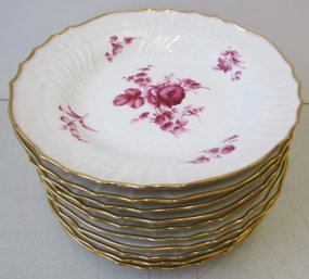 (10) Vintage Dinner Plates With Floral Pattern