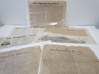 Early To Mid 1800s Newspapers From New Hampshire