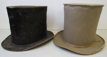 (2) Antique Top Hats