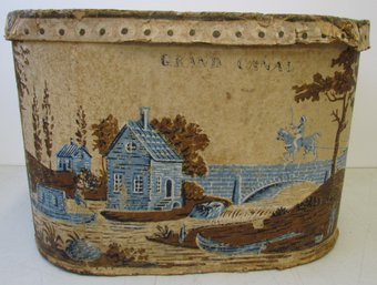 Large Antique Wall Paper Storage Box