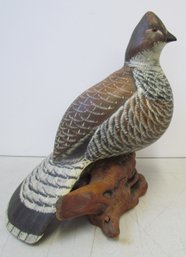 K. BASTA Carved Quail Decoy