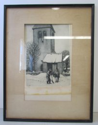 Vintage Signed & Numbered Lithograph By Erik Olsson Sanda