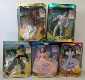 (5) Wizard Of Oz Collector Edition BARBIE Dolls In Original Boxes