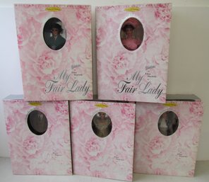 (5) My Fair Lady Collector Edition BARBIE Dolls In Original Boxes