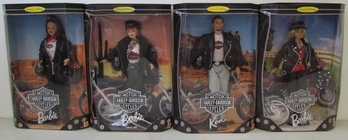 (4) HARLEY DAVIDSON Collector Edition BARBIE Dolls In Original Boxes Lot #6