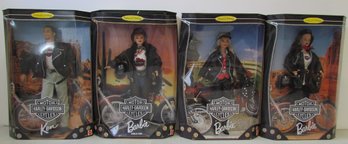 (4) HARLEY DAVIDSON Collector Edition BARBIE Dolls In Original Boxes Lot #7