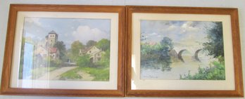 (2) European Watercolor Paintings-Fitzgerald And Prichard