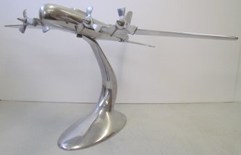 Large Stainless Steel MODEL AIRPLANE - 17' Tall