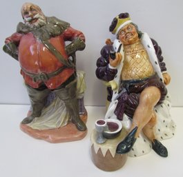 (2) ROYAL DOULTON Figurines-Old King Cole & Falstaff