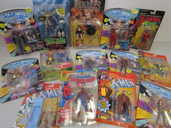 (14) Action Figures In Original Packaging Star Trek X-Men